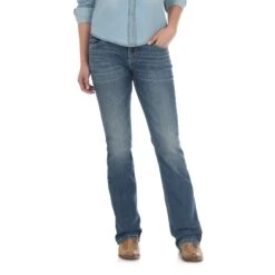 Wrangler Womens Mid-Rise Jeans Deadwood - 09MWZDW