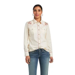 Ladies Ariat REAL Georgia Shirt - 10040708 -Ariat Store 10040708 front