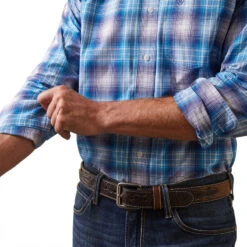 Men's Ariat Pro Series Lukas Classic Fit Shirt In Light Blue - 10043725 7 Men's Ariat Pro Series Lukas Classic Fit Shirt In Light Blue - 10043725 -Ariat Store 10043725 03