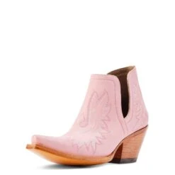 Ladies Ariat Dixon Powder Pink Western Boot - 10044483 -Ariat Store 10044483 3 4 front