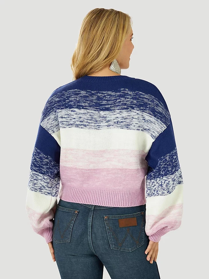 Ladies Wrangler Balloon Sleeve Heather Ombre Sweater - 112317787 2 Ladies Wrangler Balloon Sleeve Heather Ombre Sweater - 112317787 - Image 2