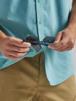 Men's Wrangler ATG Asymmetric Zip Pocket Shirt -Ariat Store 112331236 ALT6