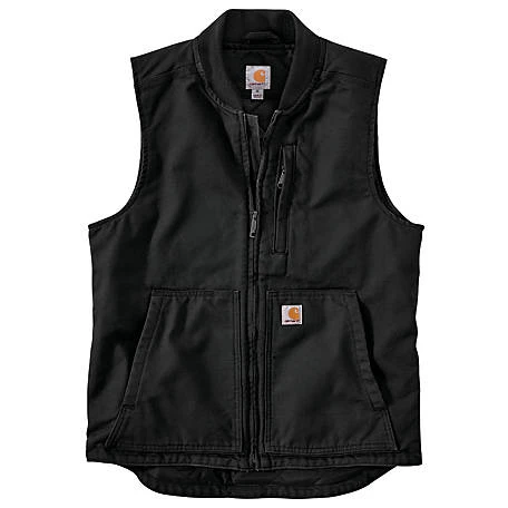 Men's Carhartt Loose Fit Washed Duck Insulated Rib Collar Vest - 104395 2 Men's Carhartt Loose Fit Washed Duck Insulated Rib Collar Vest - 104395 - Image 2