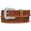 Men's Tony Lama Men's Ringo Tan Basketweave Studded Leather Belt - C42764
