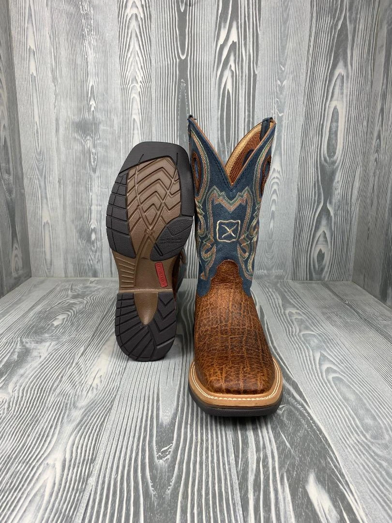 Men's Twisted X Soft Toe Distressed Saddle With 12" Peacock Top - MHM0022 3 Men's Twisted X Soft Toe Distressed Saddle With 12" Peacock Top - MHM0022 - Image 3