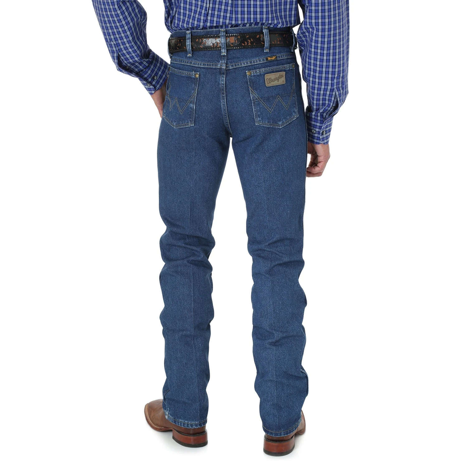 Wrangler Men's George Strait Cowboy Cut Slim Fit Heavy Dark Stone Wash - 936GSHD 2 Wrangler Men's George Strait Cowboy Cut Slim Fit Heavy Dark Stone Wash - 936GSHD - Image 2