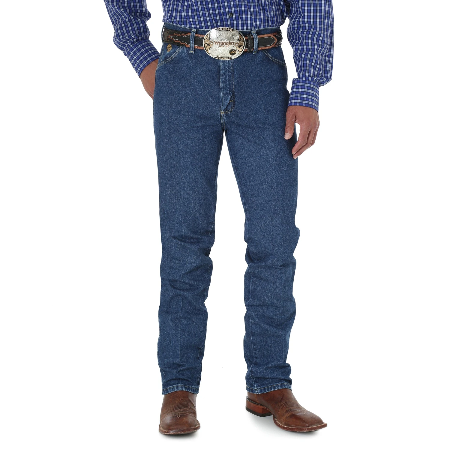 Wrangler Men's George Strait Cowboy Cut Slim Fit Heavy Dark Stone Wash - 936GSHD 1 Wrangler Men's George Strait Cowboy Cut Slim Fit Heavy Dark Stone Wash - 936GSHD