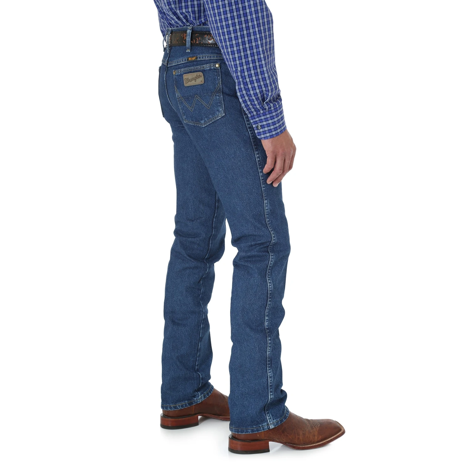 Wrangler Men's George Strait Cowboy Cut Slim Fit Heavy Dark Stone Wash - 936GSHD 3 Wrangler Men's George Strait Cowboy Cut Slim Fit Heavy Dark Stone Wash - 936GSHD - Image 3