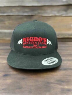 Nigro's Yupoong 5 Panel Black Mesh Snapback - NBC # 6