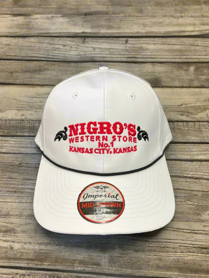 Nigro Imperial White 6 Panel Rope Snapback Mid Crown Fit - NBC 15 1 Nigro Imperial White 6 Panel Rope Snapback Mid Crown Fit - NBC 15
