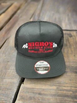 Nigro 5 Panel Imperial Black With Black Mesh Back Rope Snapback NBC 16