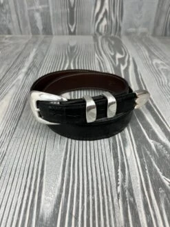 Chacon Black Crocodile 1 1/4" Tapered To 1" Belt