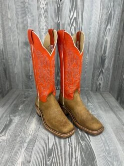 Men's Olathe Natural Brahma Bison With 15"Tangerine Soft Tops