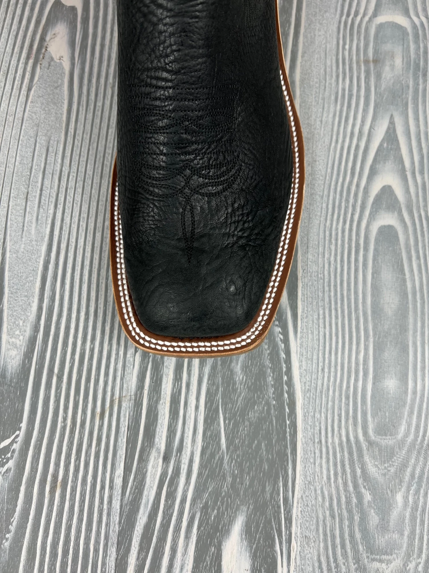 Men's Anderson Bean Black Oiled Shoulder With 13" Sand Floral Suede Tops 4 Men's Anderson Bean Black Oiled Shoulder With 13" Sand Floral Suede Tops - Image 4