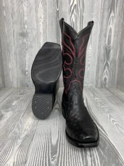 Men's Rios Of Mercedes Black Full Quill Ostrich With 13" Black Absolute Tops -Ariat Store IMG 7947