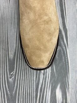 Men's Anderson Bean Tan Crazy Horse Reversed With 13" Striking Blue Deercow Tops -Ariat Store IMG 8208