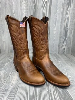 Men's Abilene Distressed Brown Cowhide With 12" Distressed Brown Cowhide - 6454