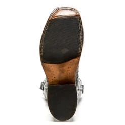Men's Rios Of Mercedes R9019 Black Caiman Belly With 13" Black Kidskin Tops -Ariat Store R9019 Sole