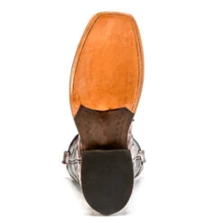 Men's Rios Of Mercedes R9020 Cafe Americano Full Quill Ostrich -Ariat Store R9020 Sole