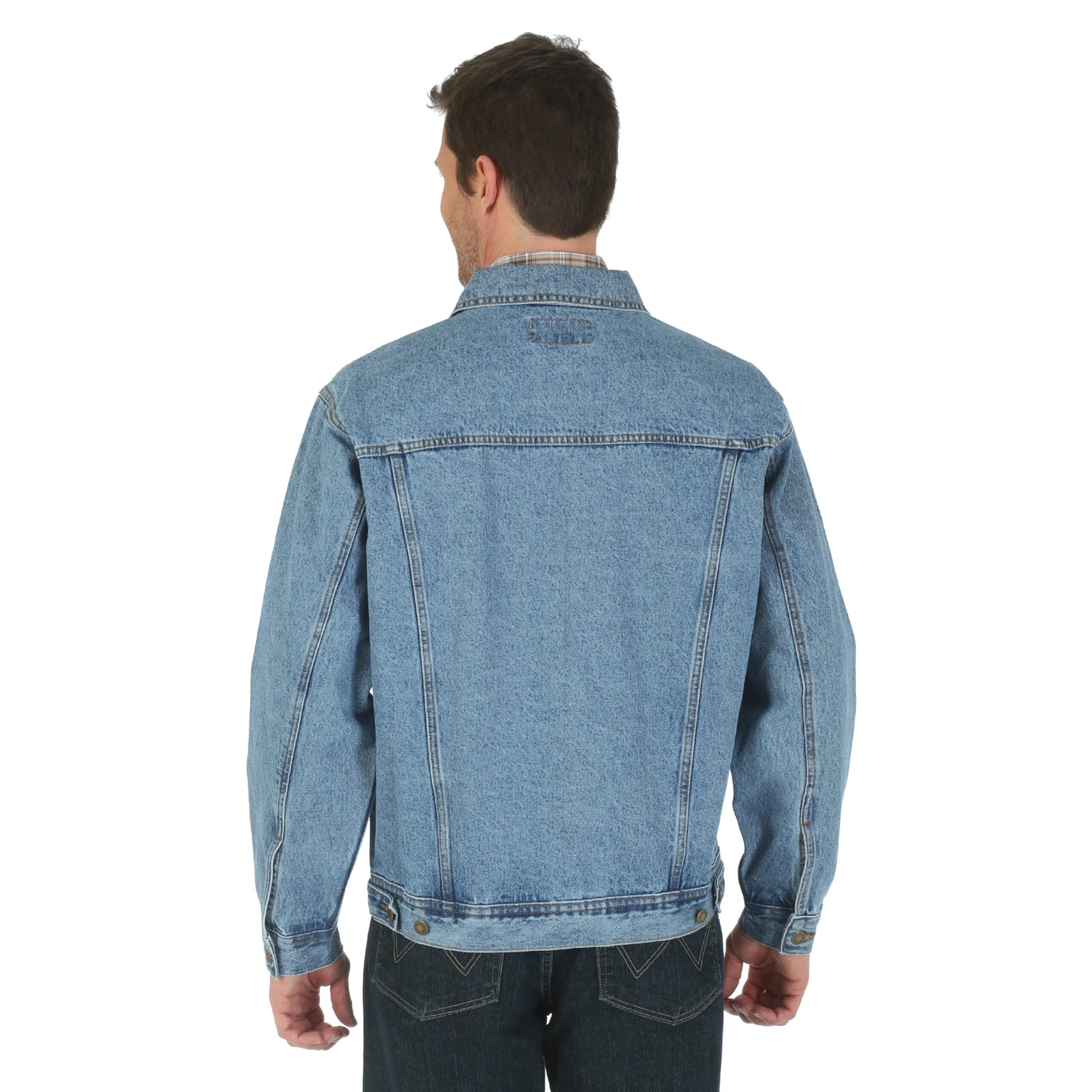 Men's Wrangler Rugged Denim Jacket In Vintage Indigo 2 Men's Wrangler Rugged Denim Jacket In Vintage Indigo - Image 2