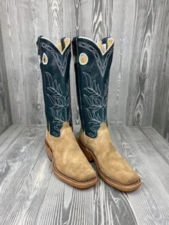 Olathe Mesquite Beeswax Rough Out With 15" Indigo Navajo Bison Tops