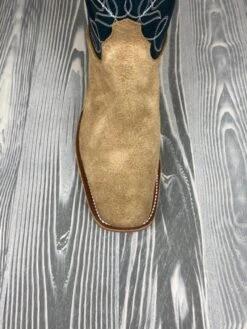 Olathe Mesquite Beeswax Rough Out With 15" Indigo Navajo Bison Tops -Ariat Store boot4