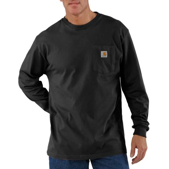 Men's Carhartt Loose Fit Heavy Weight Long Sleeve Pocket T-Shirt - K126 1 Men's Carhartt Loose Fit Heavy Weight Long Sleeve Pocket T-Shirt - K126