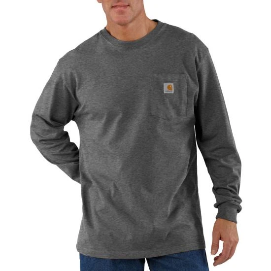 Men's Carhartt Loose Fit Heavy Weight Long Sleeve Pocket T-Shirt - K126 2 Men's Carhartt Loose Fit Heavy Weight Long Sleeve Pocket T-Shirt - K126 - Image 2