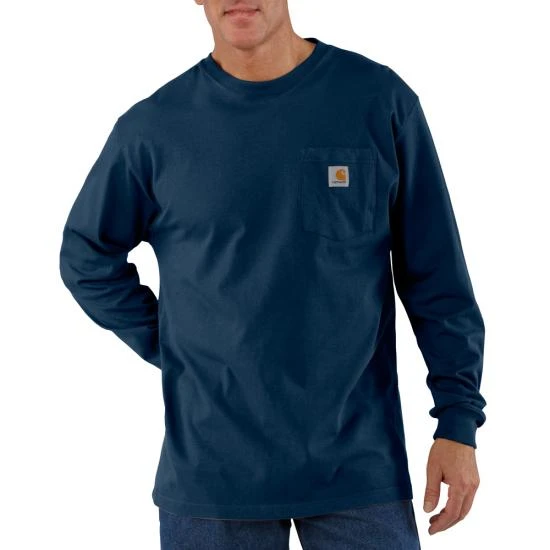 Men's Carhartt Loose Fit Heavy Weight Long Sleeve Pocket T-Shirt - K126 4 Men's Carhartt Loose Fit Heavy Weight Long Sleeve Pocket T-Shirt - K126 - Image 4