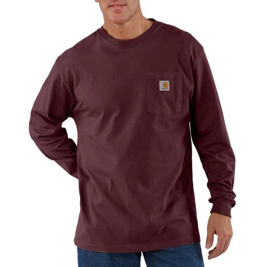 Men's Carhartt Loose Fit Heavy Weight Long Sleeve Pocket T-Shirt - K126 5 Men's Carhartt Loose Fit Heavy Weight Long Sleeve Pocket T-Shirt - K126 - Image 5