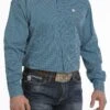 Men's Cinch Geometric Print Button Down Western Shirt - MTW1105308
